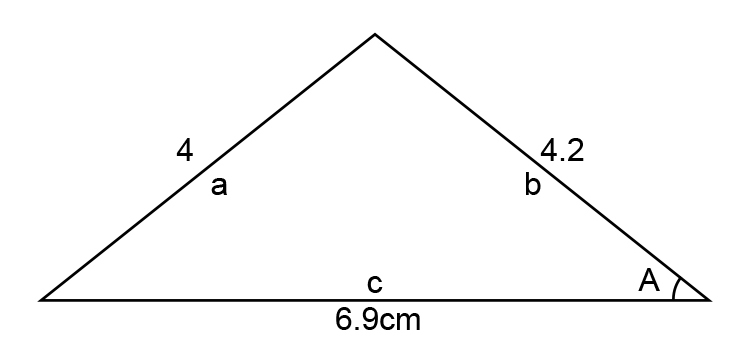 Redraw the triangle to include cosine